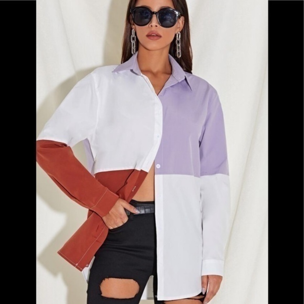 Women's Button-Down Shirt Long Sleeve Size Medium